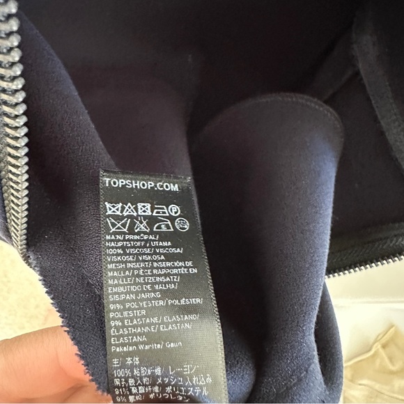 Topshop - blue dress with mesh detailing - Picture 8 of 10